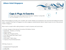 Tablet Screenshot of allsonhotelsingapore.com